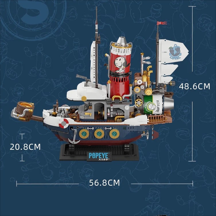 86402 Pantasy Popeye Adventure Ship Nave Braccio di ferro Set Costruzioni