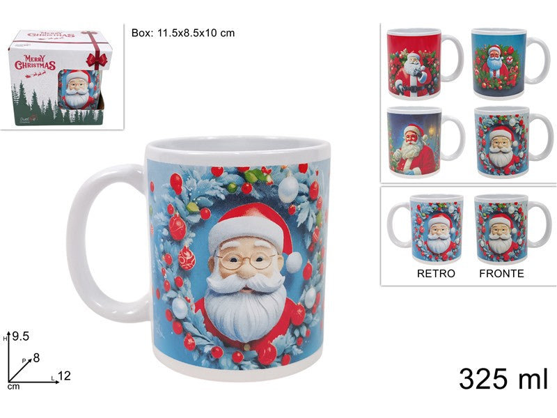 Tazzone Natalizio Babbo Natale 325 ml in Ceramica Soggetto Casuale KM03B