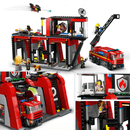 60414 LEGO City Fire Caserma dei pompieri e autopompa