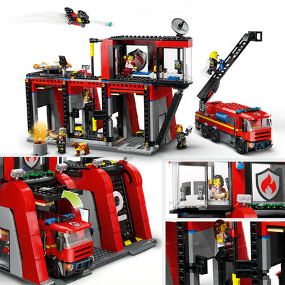 60414 LEGO City Fire Caserma dei pompieri e autopompa