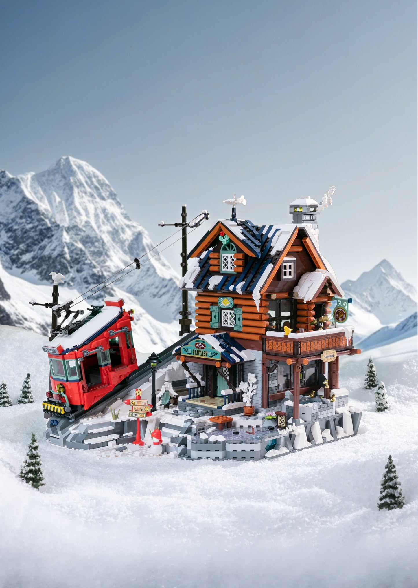 PANTASY set di mattoncini collezione Retrò: La Baita di Montagna