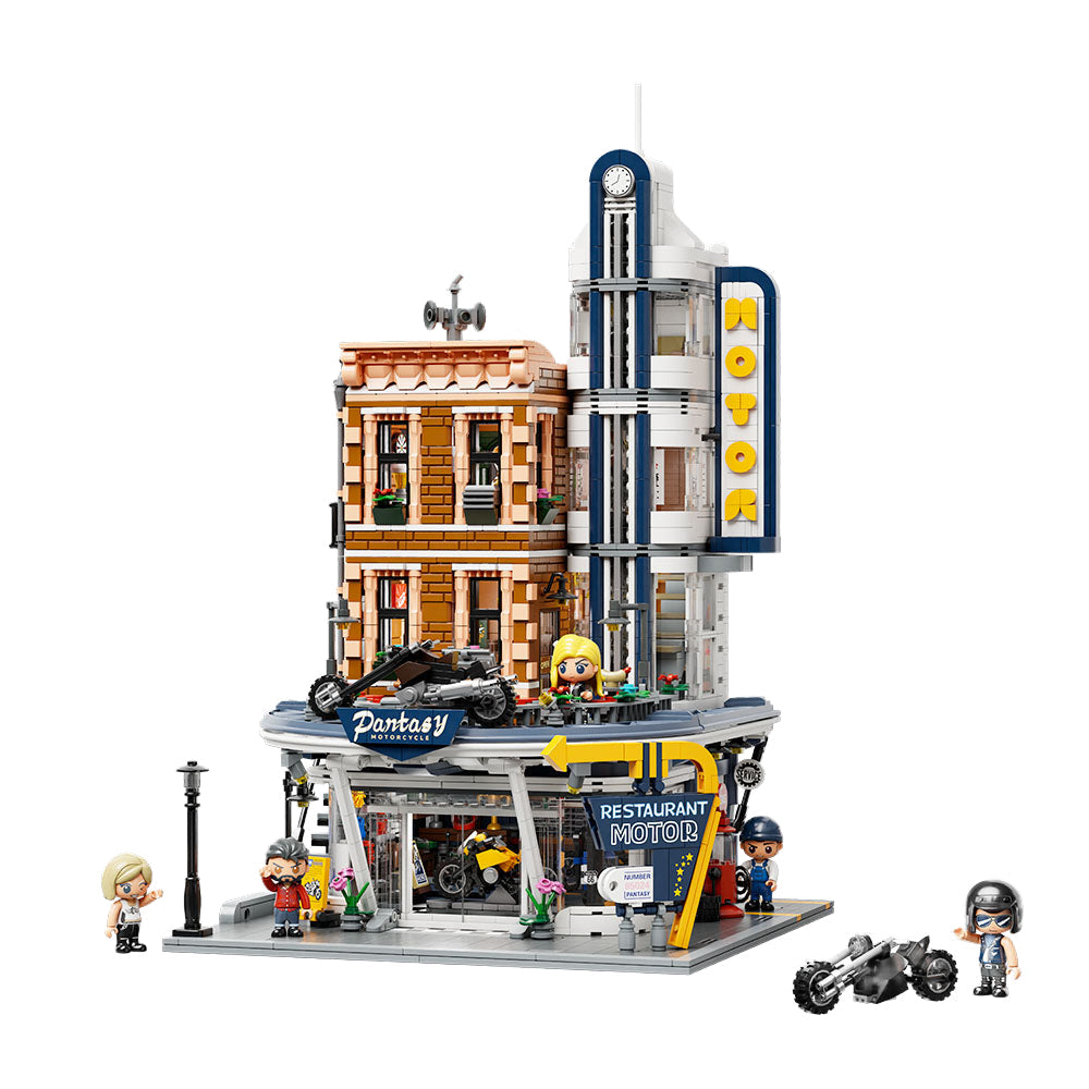 85024 PANTASY mattoncini collezione Edifici Modulari Ristorante per Motocicli
