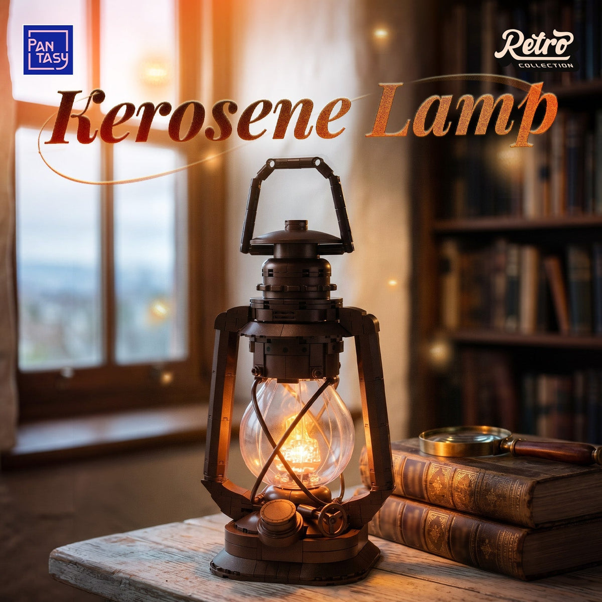 85056 Pantasy Set Mattoncini Collezione Retro Lampada a Kerosene