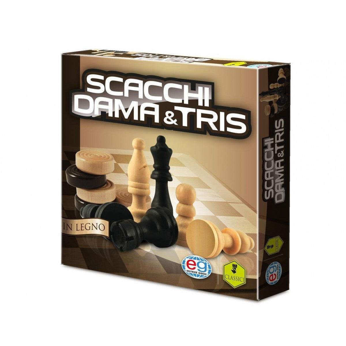6037172 EG -  Dama, Scacchi & Tris in legno