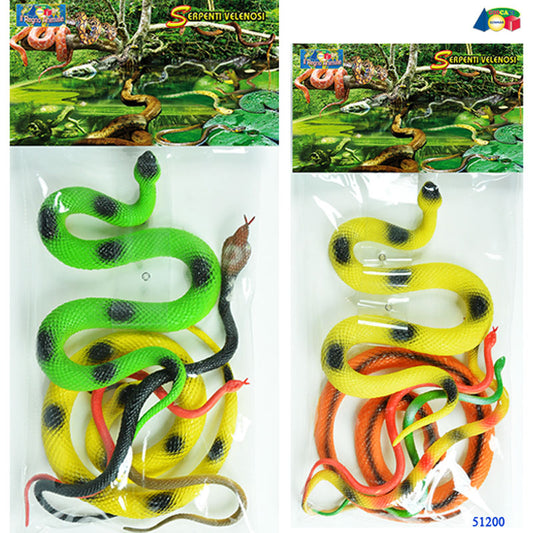 Ginmar 51200  Serpenti Velenosi | Bustina con Serpenti Giocattolo in Gomma
