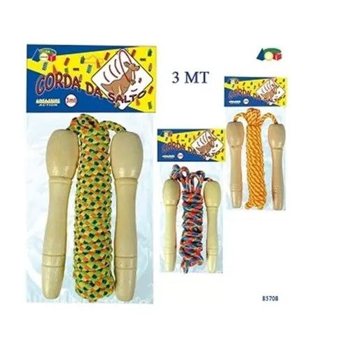 85708 Ginmar Corda per Saltare Multicolore 3 Metri Allenamento Bambini e Fitness