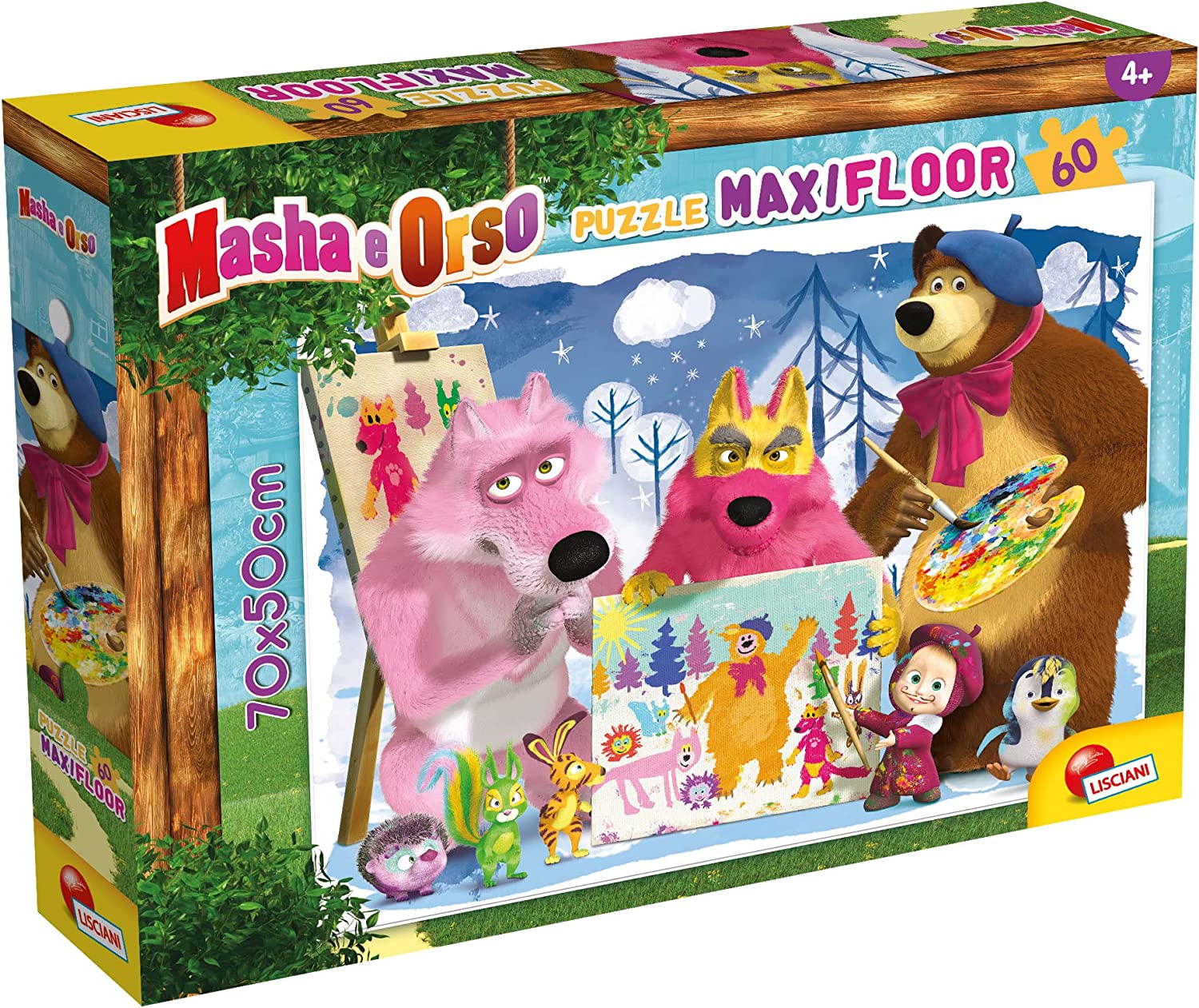 MASHA  E ORSO PUZZLE MAXIFLOOR 60 LET'S PAINT TOGETHER!