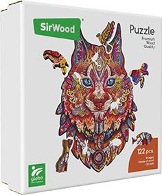 41656 GLOBO - PUZZLE LINCE IN LEGNO  A4 - 122 Pezzi