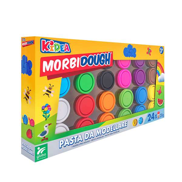 Globo . pasta modellabile MORBIDO 24pezzi X28GR 12COL
