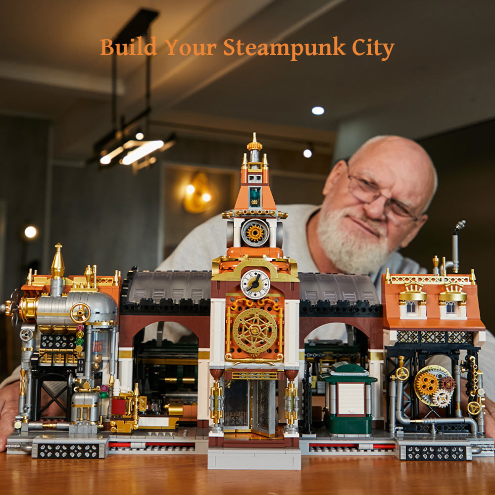 85007 Pantasy SteamPunk : Stazione Treno Steampunk Set Costruzioni da Collezione