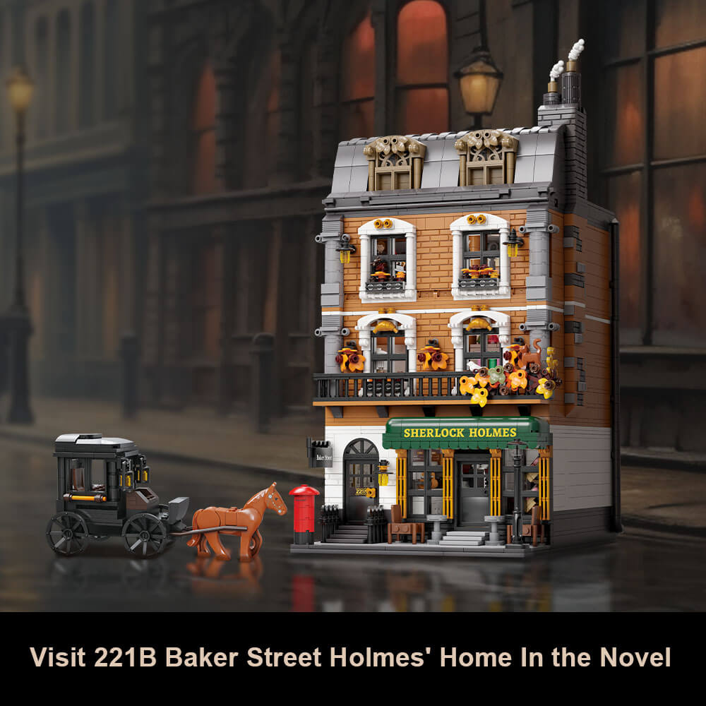 85014 Pantasy Sherlock Holmes 221B Baker Street  Set Costruzioni Vintage
