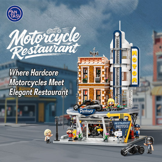 85024 PANTASY mattoncini collezione Edifici Modulari Ristorante per Motocicli