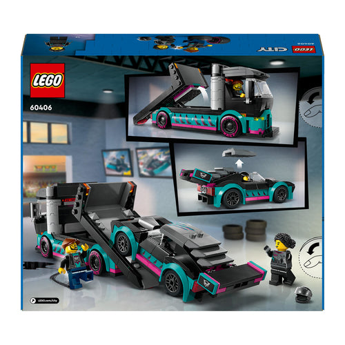 60406 LEGO City Great Vehicles Auto da corsa e trasportatore