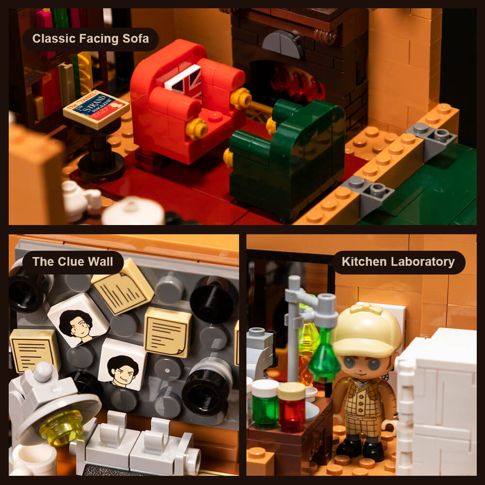 85014 Pantasy Sherlock Holmes 221B Baker Street  Set Costruzioni Vintage