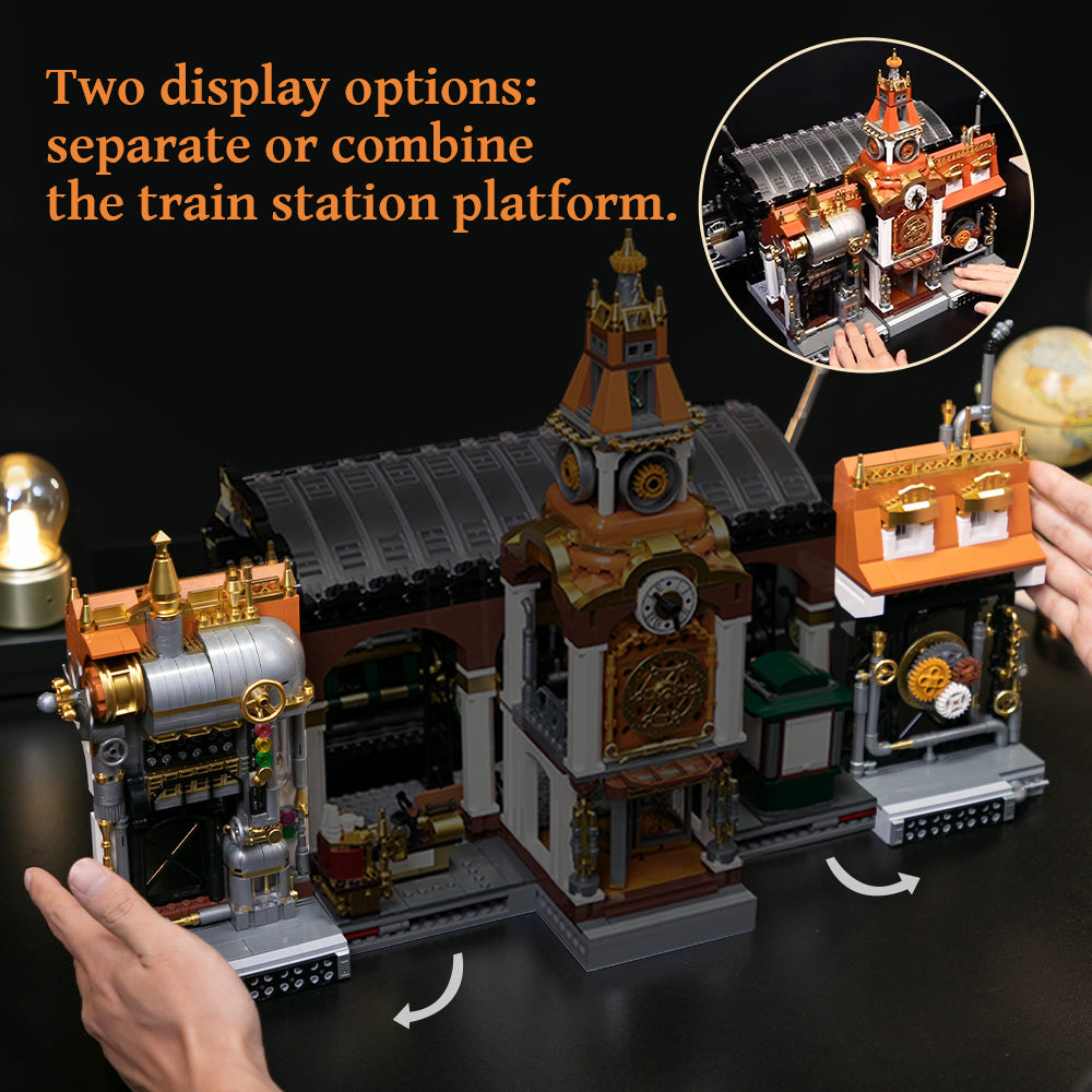 85007 Pantasy SteamPunk : Stazione Treno Steampunk Set Costruzioni da Collezione