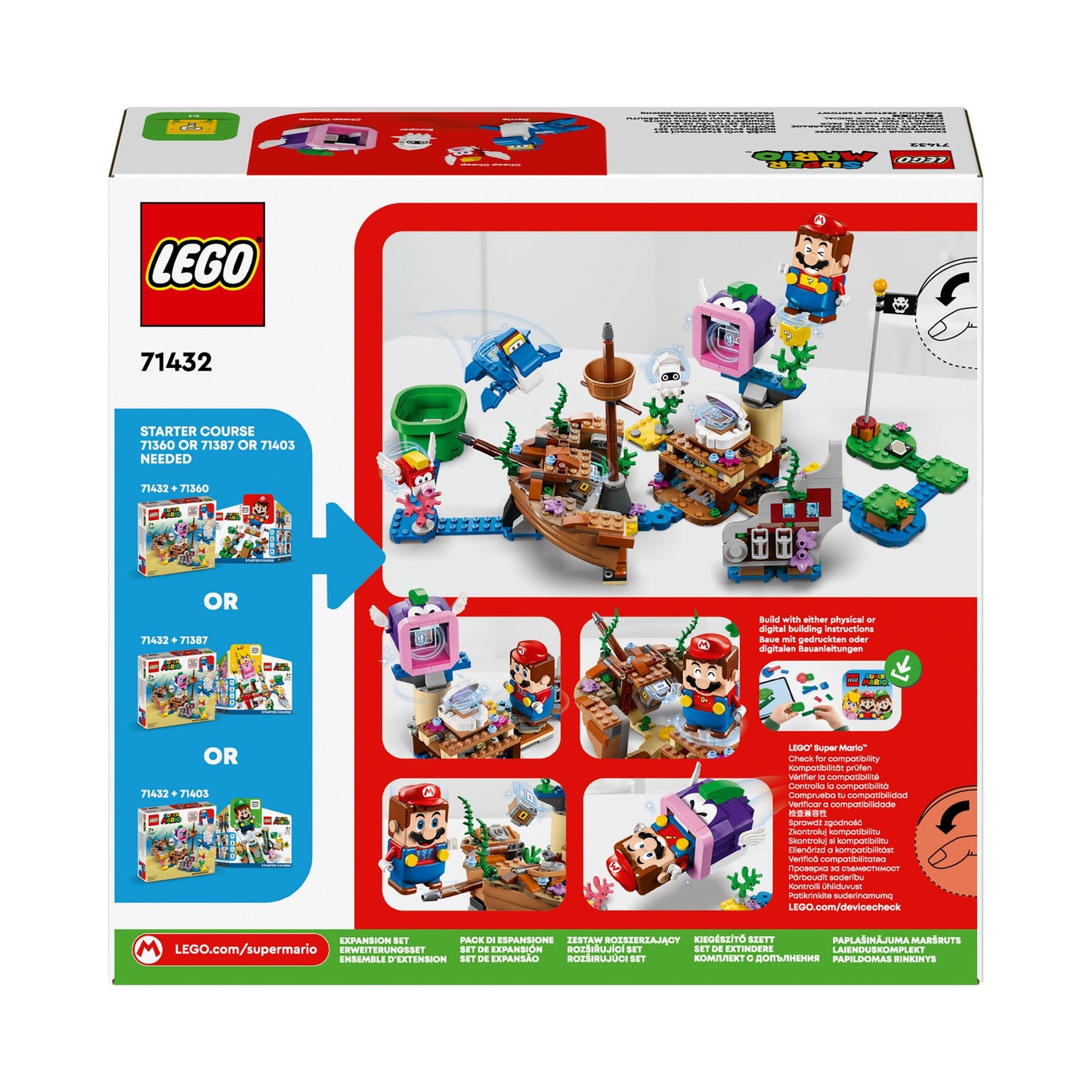 71432 LEGO Super Mario Pack di espansione Il veliero sommerso di Dorrie