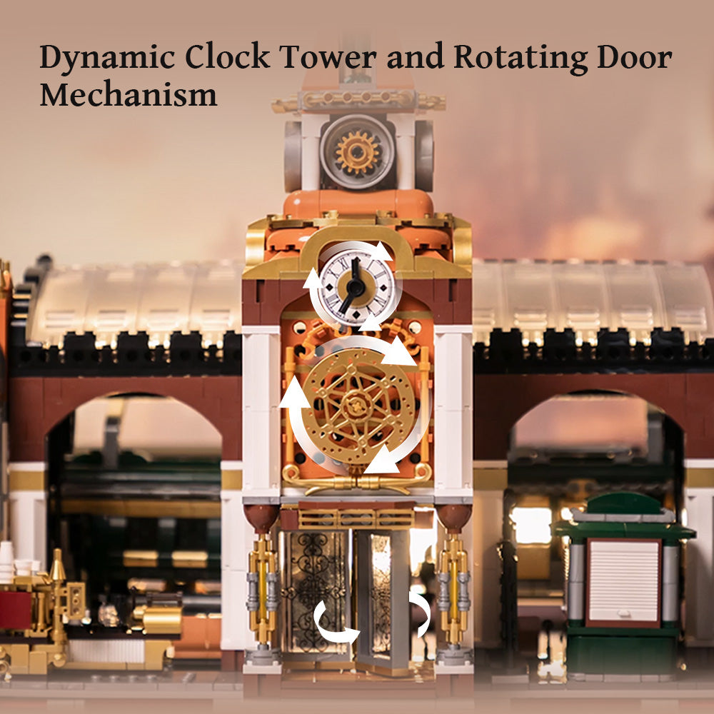 85007 Pantasy SteamPunk : Stazione Treno Steampunk Set Costruzioni da Collezione
