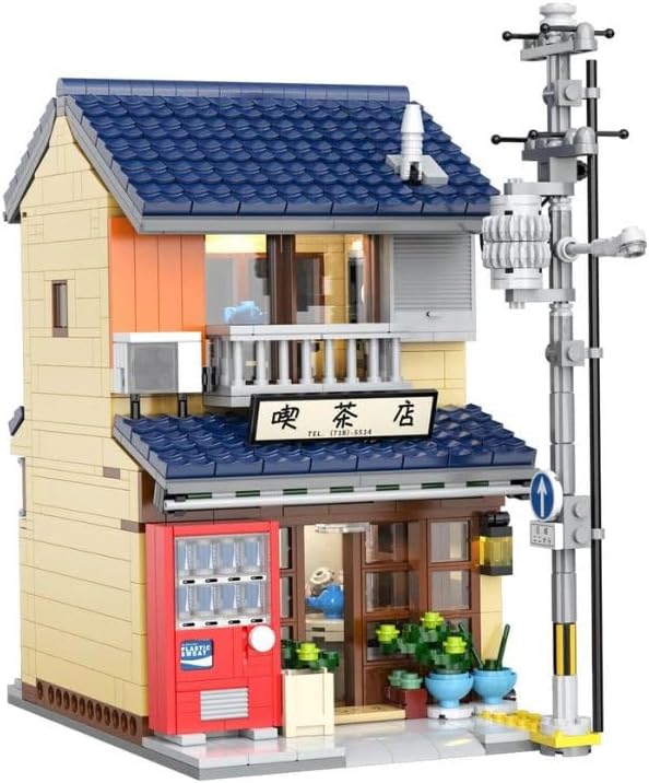 C66010W CaDA Japanese Tea Shop  Set Costruzioni Machiya Giapponese con Luci USB