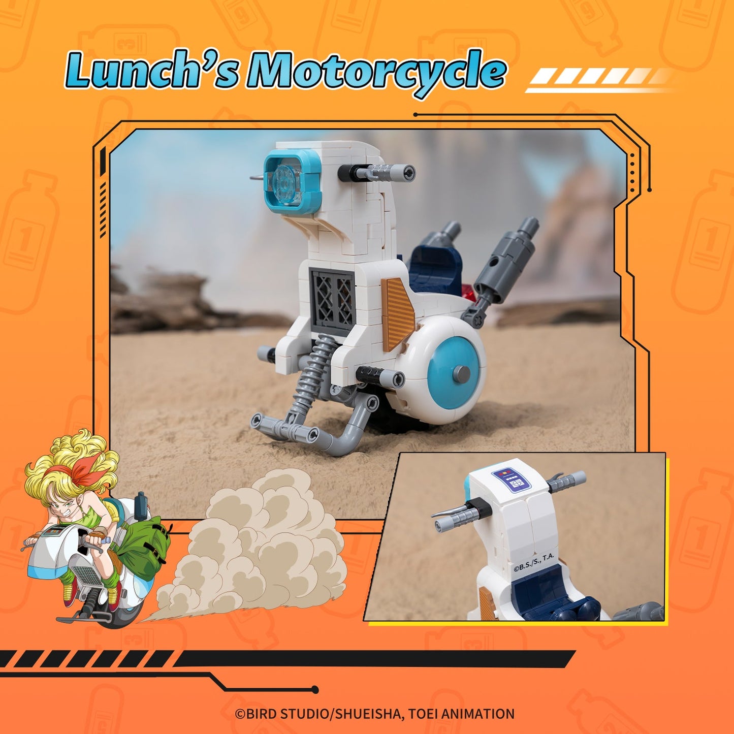 87006 Pantasy Dragon Ball Lunch’s Motorcycle Moto Lunch Set Costruzioni