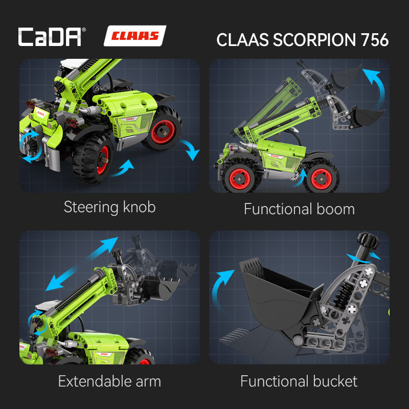CADA CLAAS Scorpion 756 - Telescopico Agricolo Mattoncini - 401 Pezzi