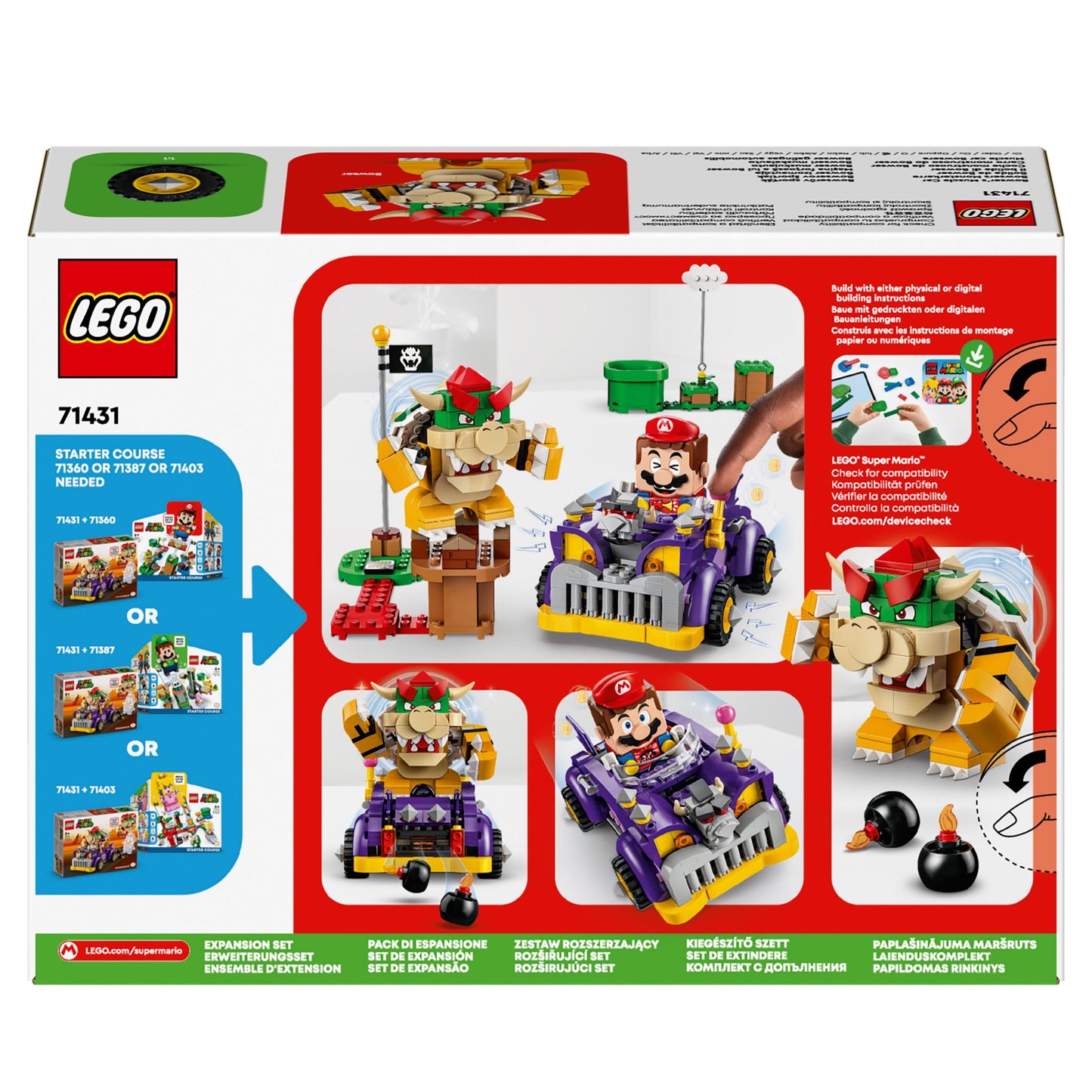 71431 LEGO Super Mario Pack di espansione Il bolide di Bowser