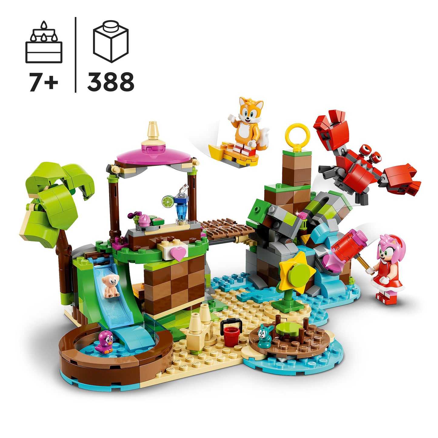 76992 LEGO Sonic Lisola del soccorso animale di Amy
