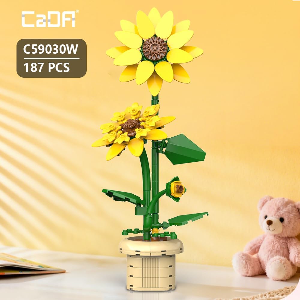 CaDA Sunflower C59030W  Girasole da Costruire 188 Pezzi