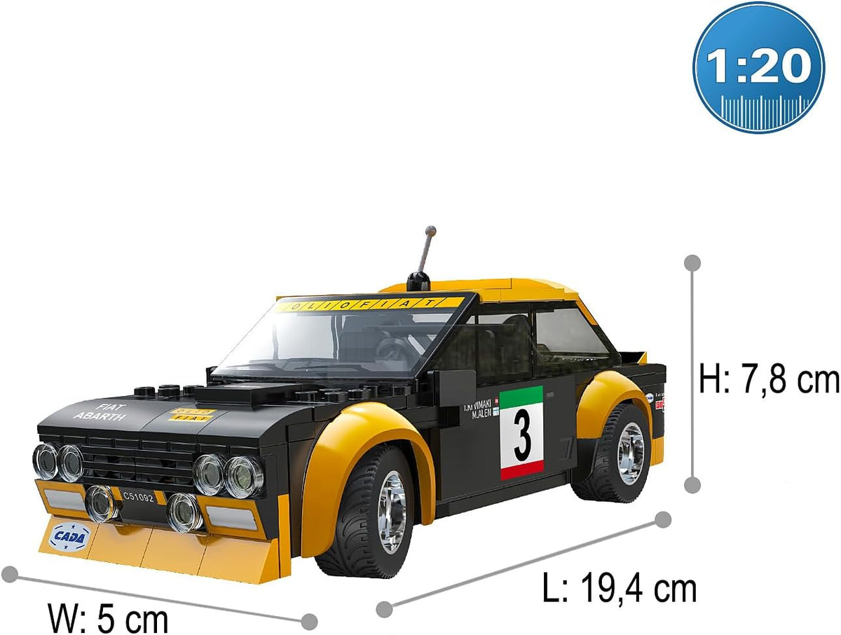 C51092W CaDA RC Fiat Abarth 131 1:20  Auto da Rally Radiocomandata da Costruire