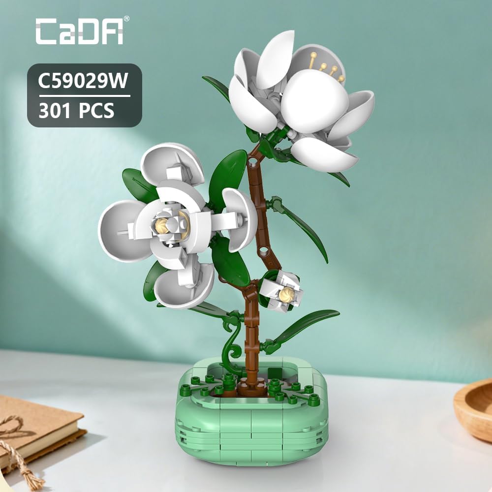 CaDA Camellia Flower Building Set C59029W  Fiore di Camelia da Costruire