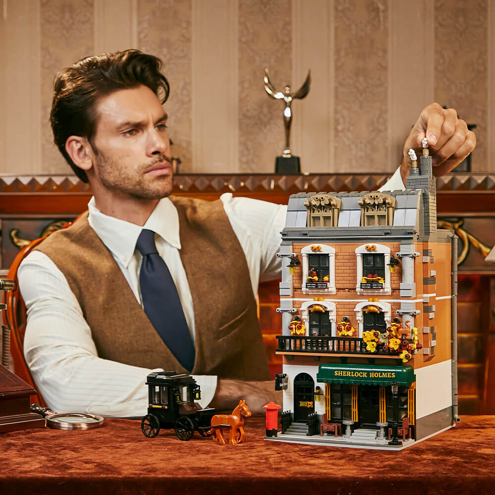85014 Pantasy Sherlock Holmes 221B Baker Street  Set Costruzioni Vintage