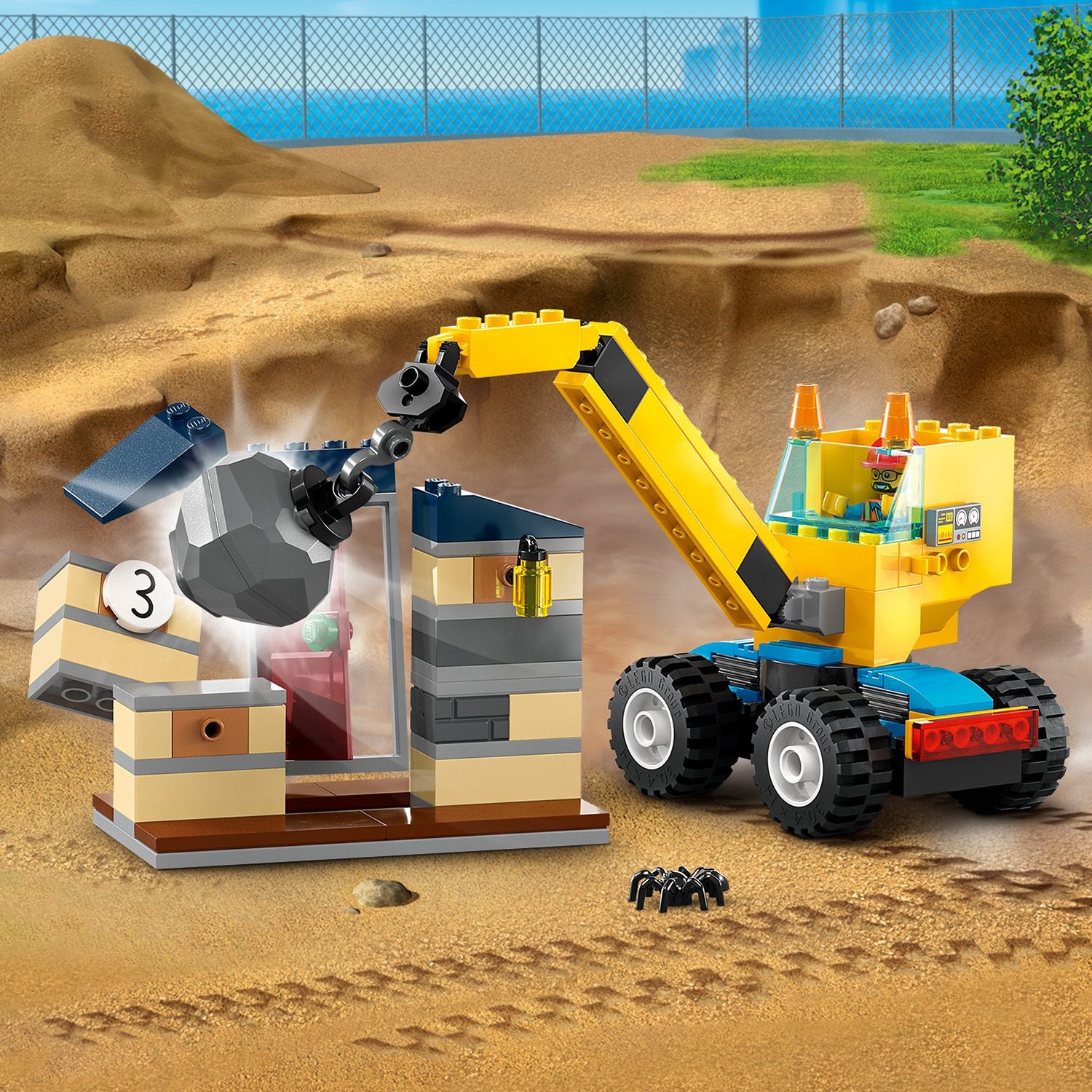 60391 - LEGO City - Camion da cantiere e gru con palla da demolizione