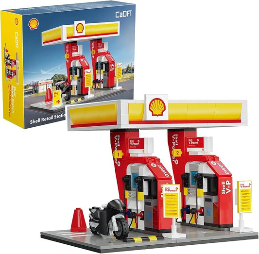 C66028W CaDA Shell Retail Station Mini Stazione di Servizio Shell da Costruire