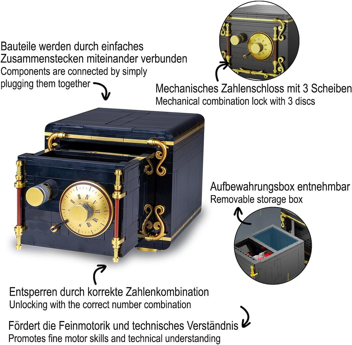 C71006W CaDA The Secret of Safe JAMARA Cassaforte Segreta da Costruire 442 Pezzi