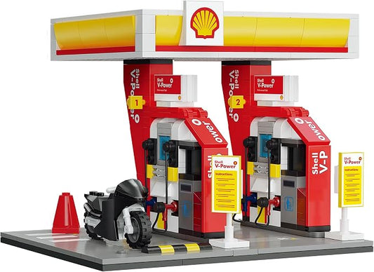 C66028W CaDA Shell Retail Station Mini Stazione di Servizio Shell da Costruire
