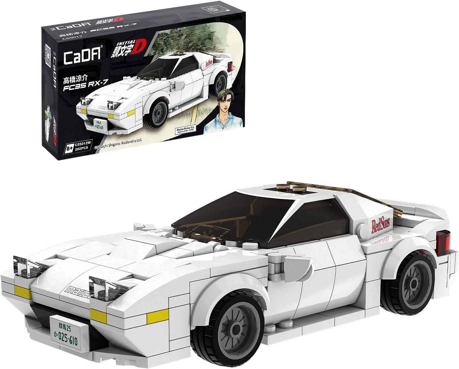 C55012W CaDA Initial D Mazda FC3S RX-7 Auto da Corsa da Costruire 1:24