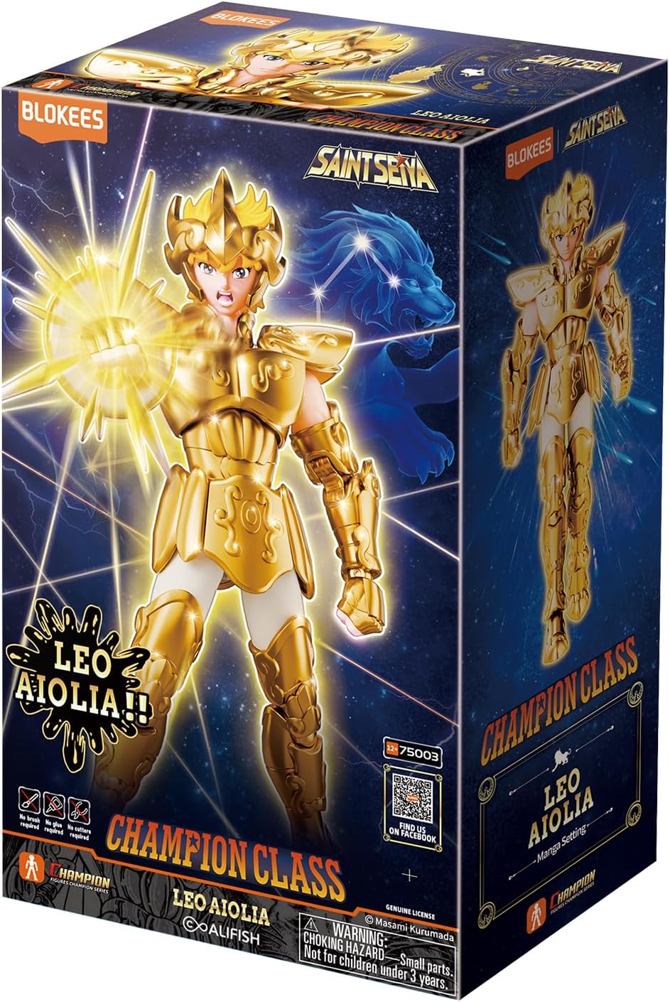 BLK75003 Blokees Saint Seiya Champion Class  Leo Aiolia Figure Assemblabile 44