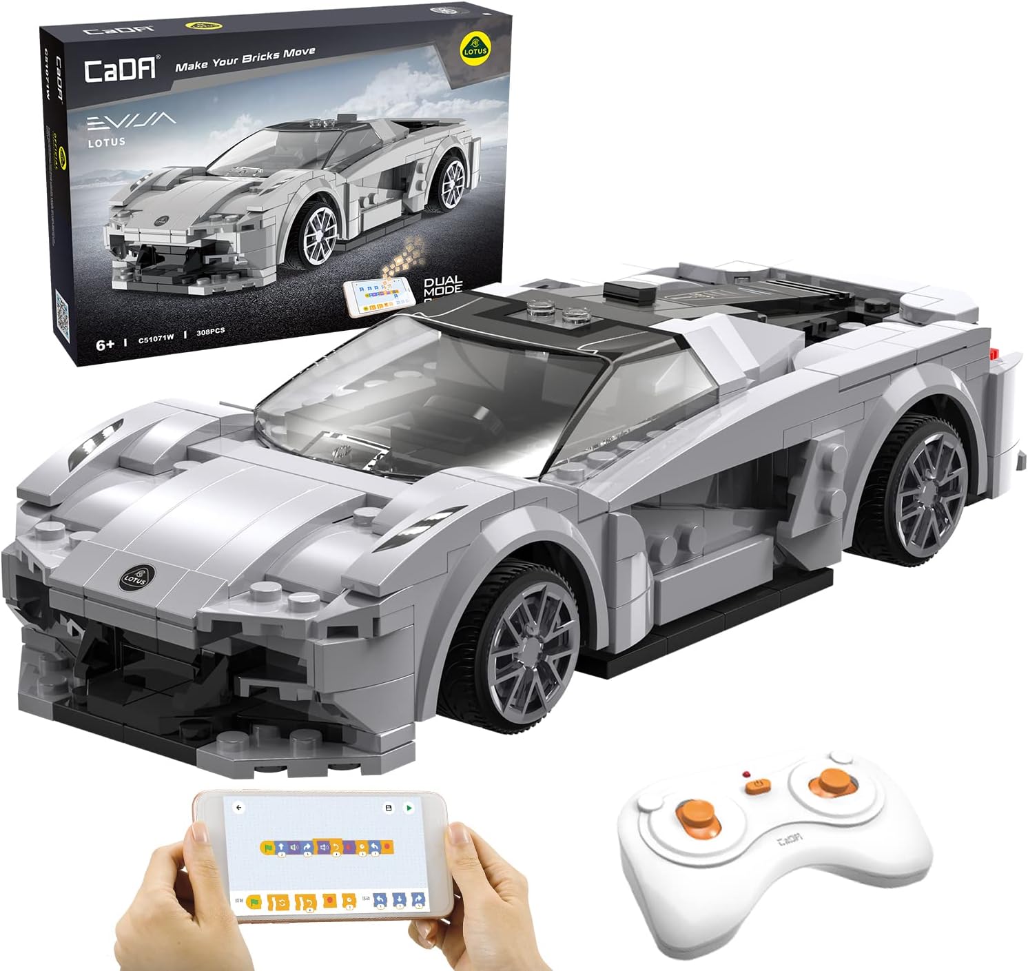 C51071W CaDA RC Lotus Racing Car  Auto Radiocomandata da Costruire