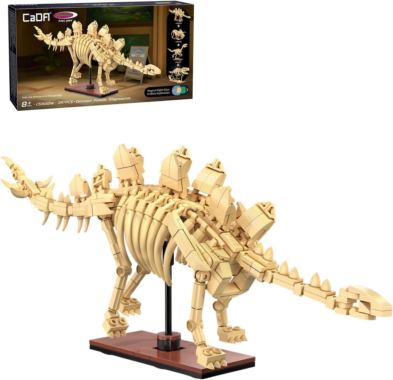 C59012W CaDA Dinosaur Fossils Stegosaurus Scheletro di Stegosauro da Costruire