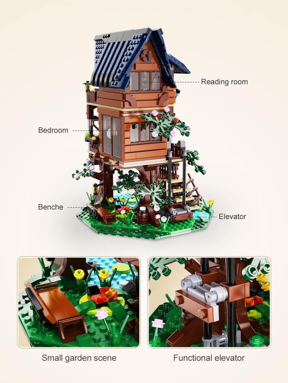 66004 CaDA Four Seasons Story Casa sull'Albero - Tetto Blu e Dettagli Naturali