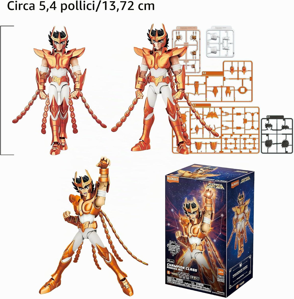 Blokees BLK75014 Saint Seiya Champion Class Phoenix Ikki  Figure Assemblabile