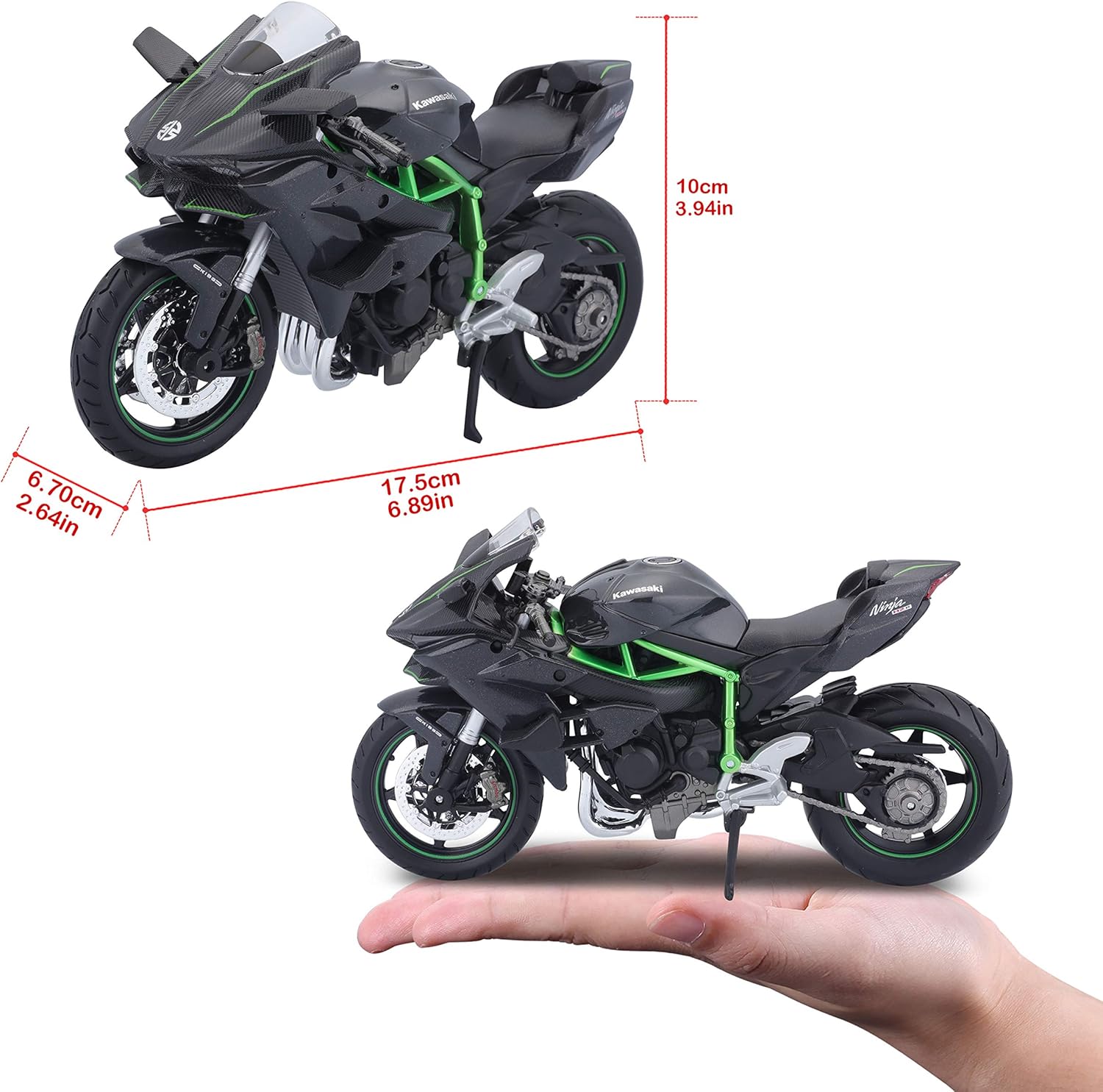 10-20101 Bburago Maisto moto Kawasaki Ninja H2R  Scala 1:12