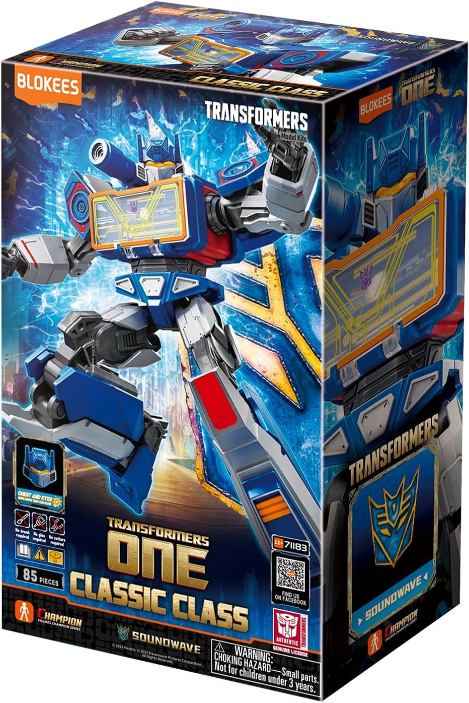 BLOKEES Transformers Soundwave Classic Class 17 Figure Premium Assemblabile