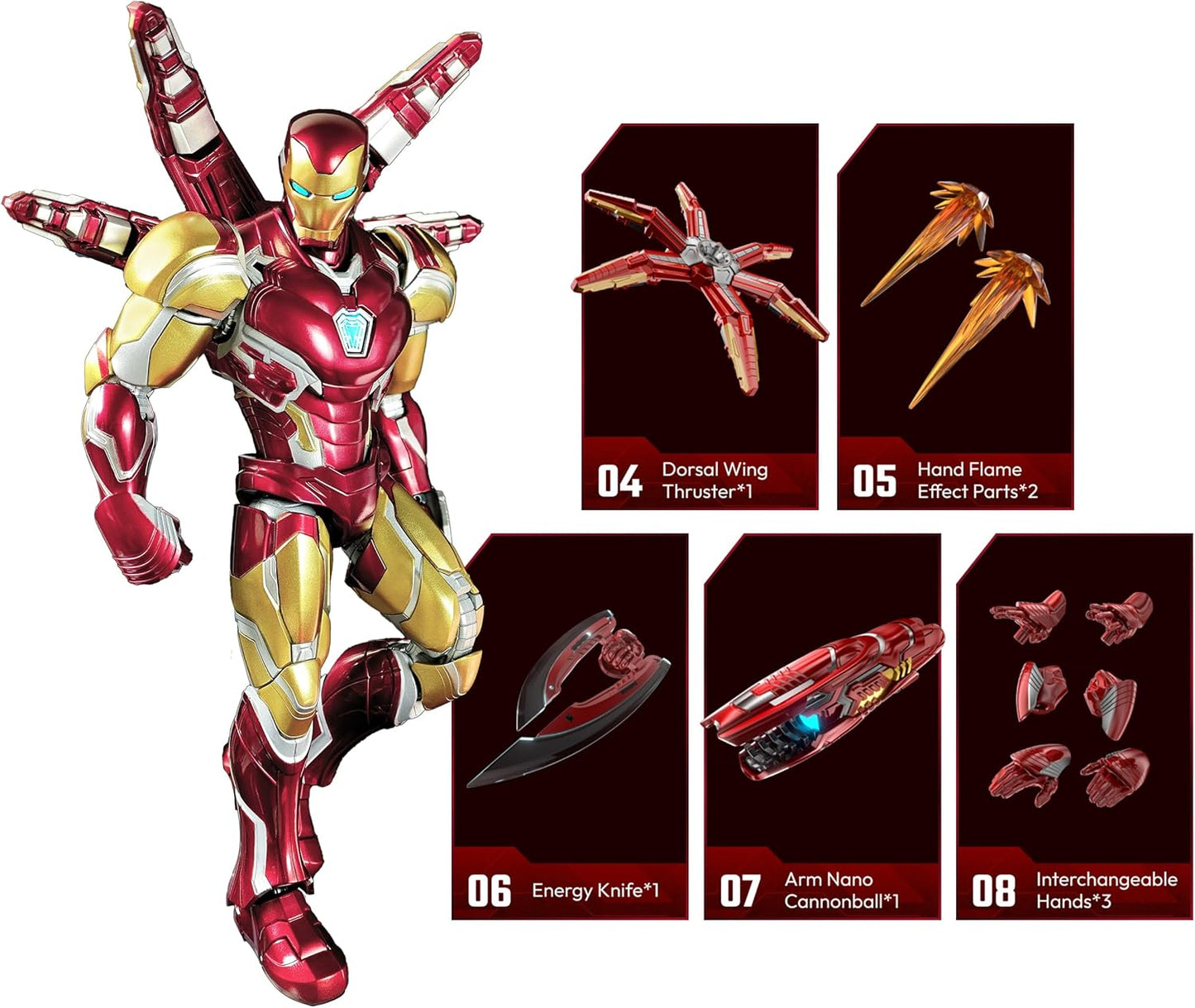 73920 Blokees Marvel Iron Man MK85 EX Figure Premium Assemblabile da Collezione