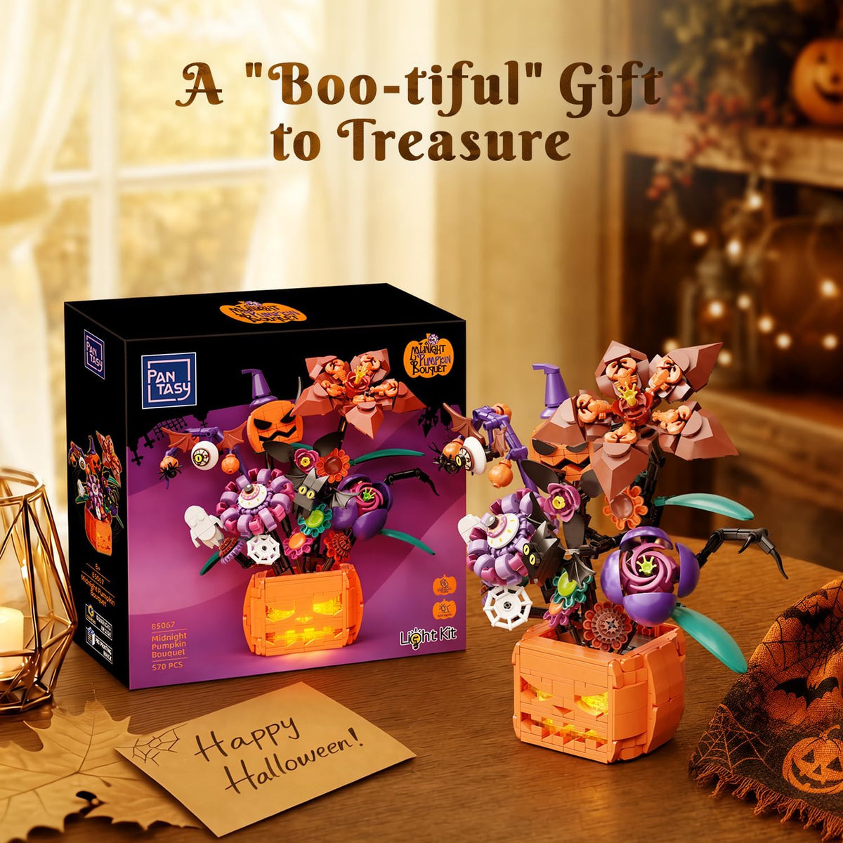 85067 Pantasy Set di Mattoncini Retro Il Bouquet della zucca di Mezzanotte