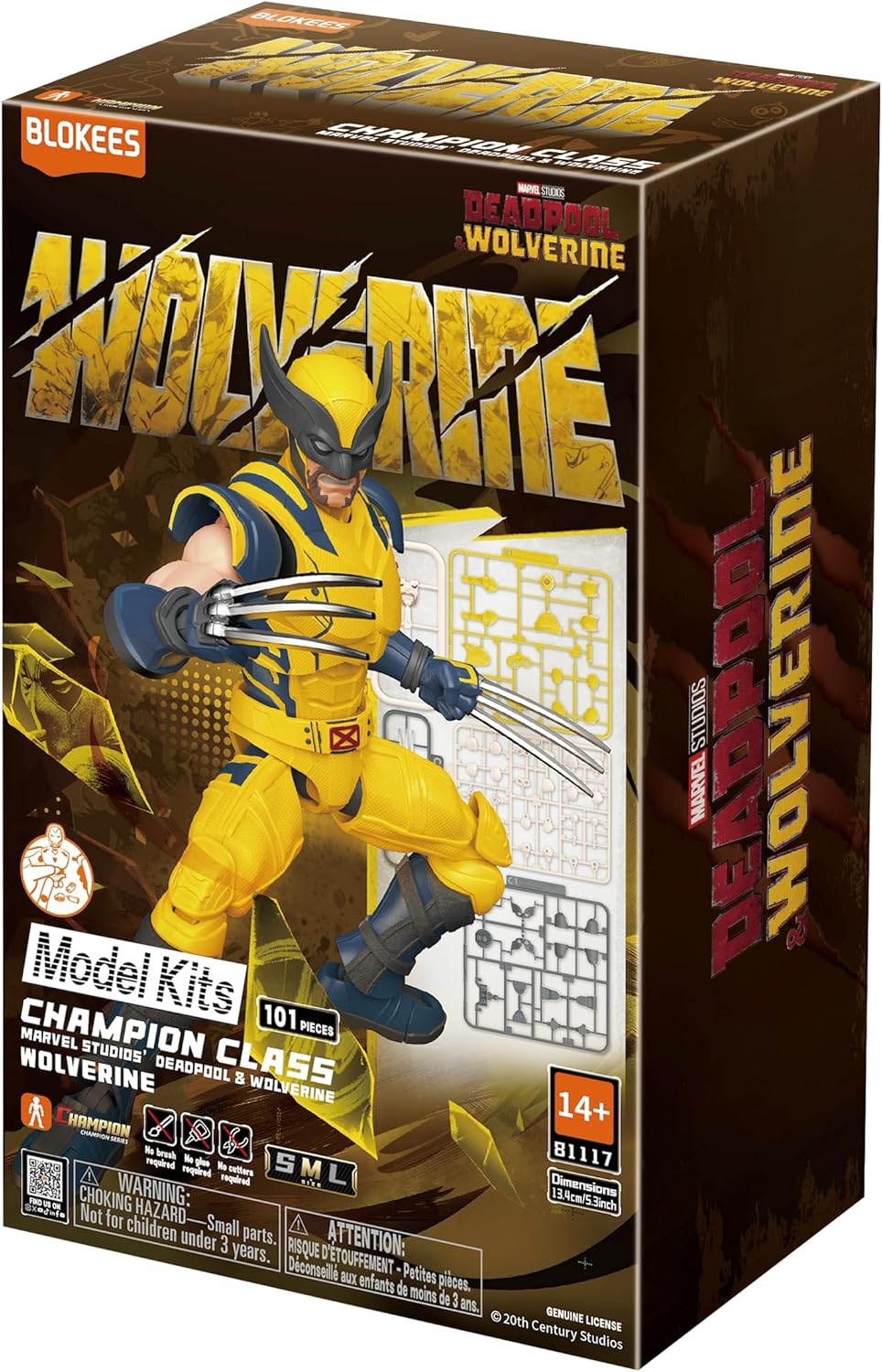 81117 Blokees Marvel Studios Wolverine Wolverine Figure Premium Assembabile