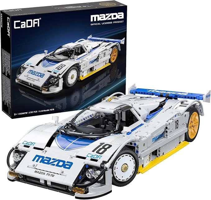 DBLC63007W  CaDA Mazda 787B 1:10  Auto da Corsa da Costruire 1797 Pezzi