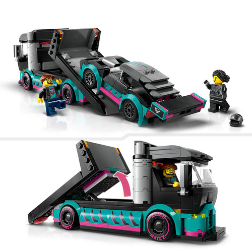 60406 LEGO City Great Vehicles Auto da corsa e trasportatore
