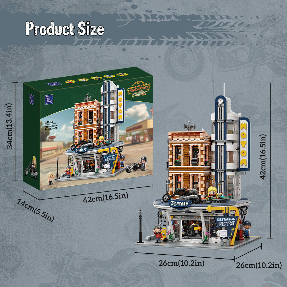 85024 PANTASY mattoncini collezione Edifici Modulari Ristorante per Motocicli