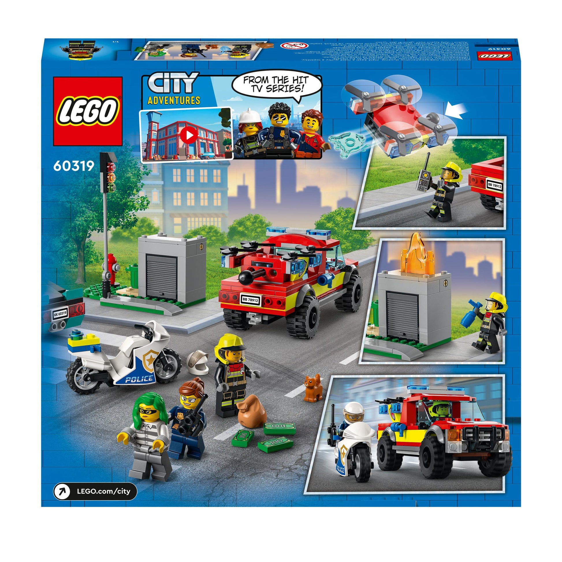 60319 LEGO® City - Soccorso antincendio e inseguimento della polizia