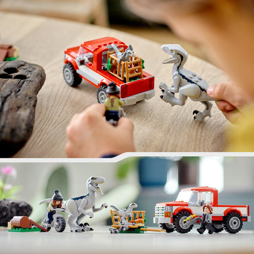 76946 LEGO Jurassic World - La cattura dei Velociraptor Blue e Beta